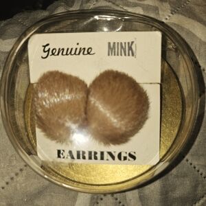 Genuine vintage Mink earrings